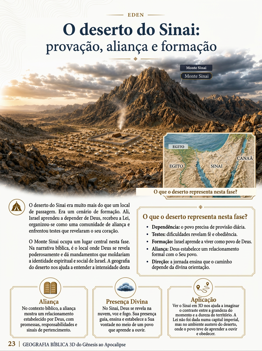 Tela do aplicativo: O deserto do Sinai: provação, aliança e formação